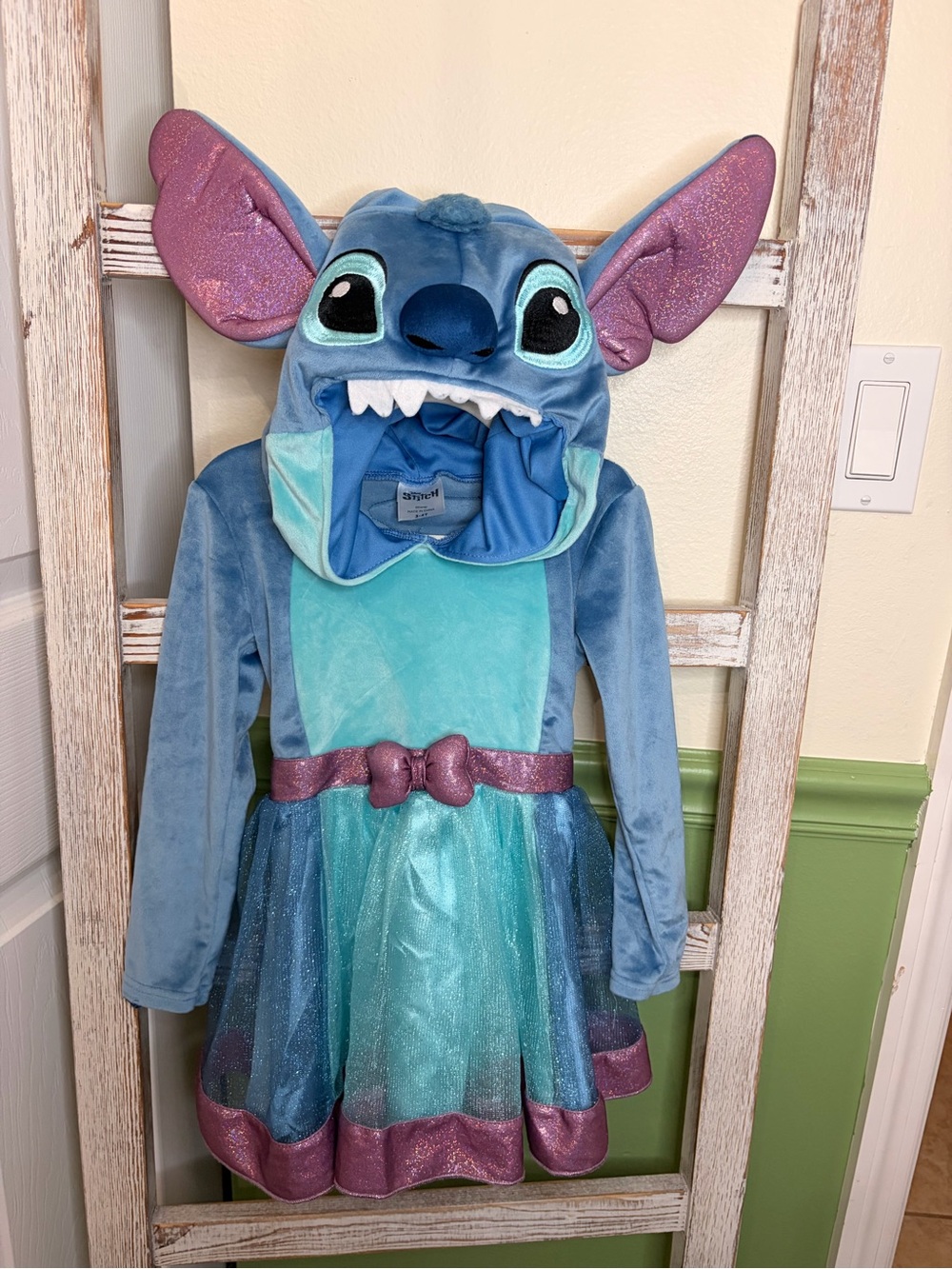 💙 Disney Stitch Hooded Costume Dress Girls 3-4T